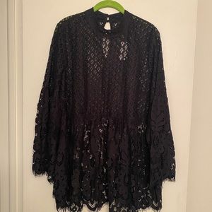 NWT Lane Bryant black lace top SZ 14